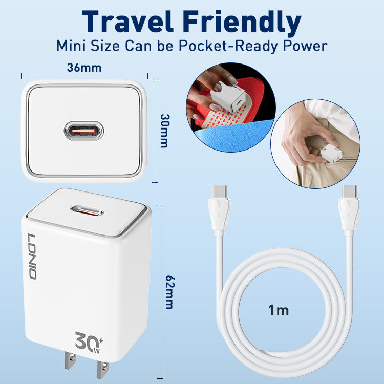 30W PD Fast Charger LDNIO A1508C 30W PD Fast Charger