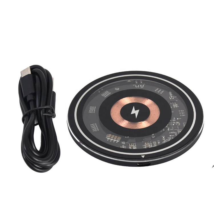 15W Mini Fast Wireless Charger – Ultra-Slim Round Charging