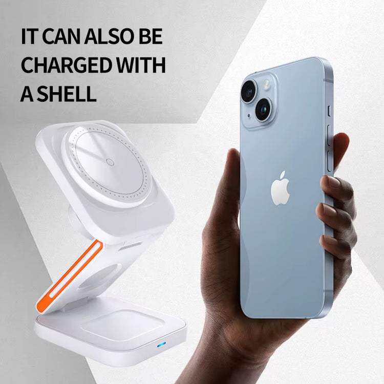 3-in-1 Foldable Magnetic Wireless Charging Station (15W)