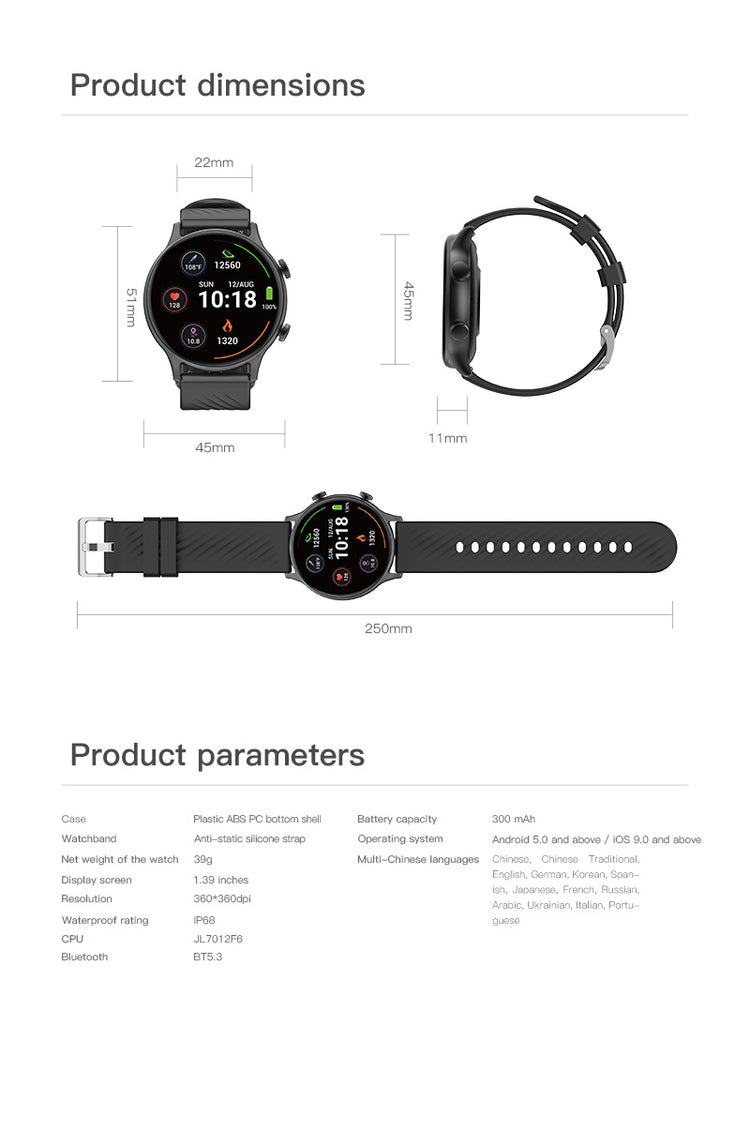 Z178 BT5.3 Smart Watch Fitness Tracker