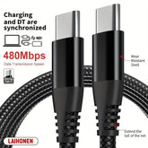 C to type C cables, (60W) nylon braided 3A Fast Charger
