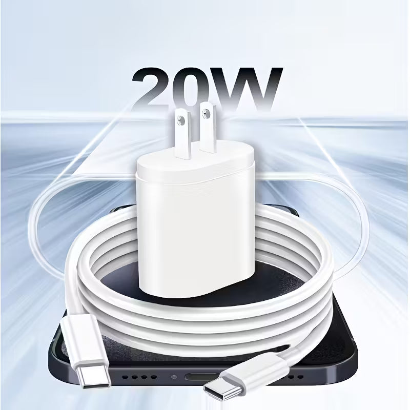 20W USB-C Power Strip with 6ft Fast-Charge Cables
