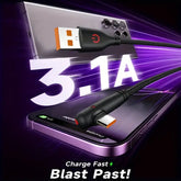 Fast Charging USB Type-A to Type-C 1m Data Cable 