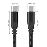 C to type C cables, (60W) nylon braided 3A Fast Charger