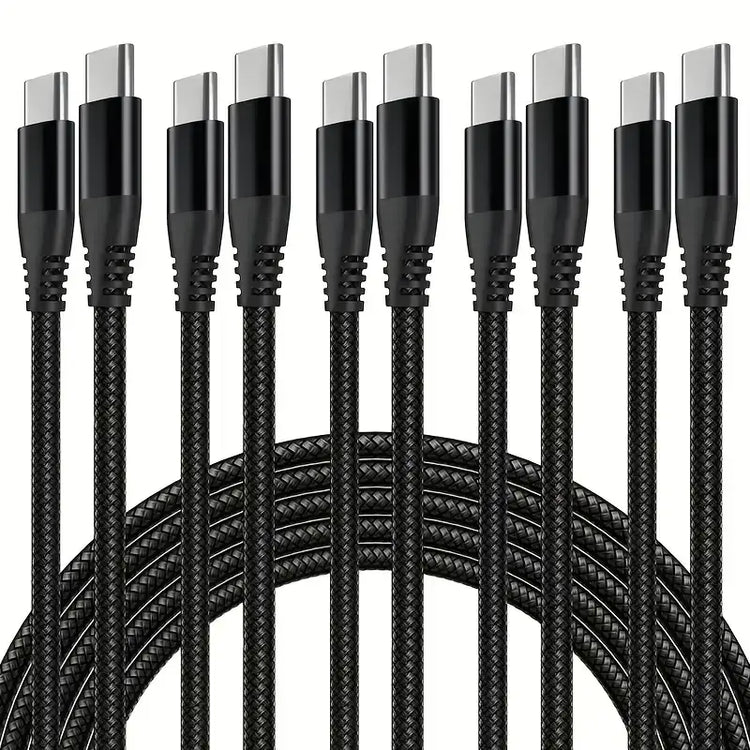 C to type C cables, (60W) nylon braided 3A Fast Charger
