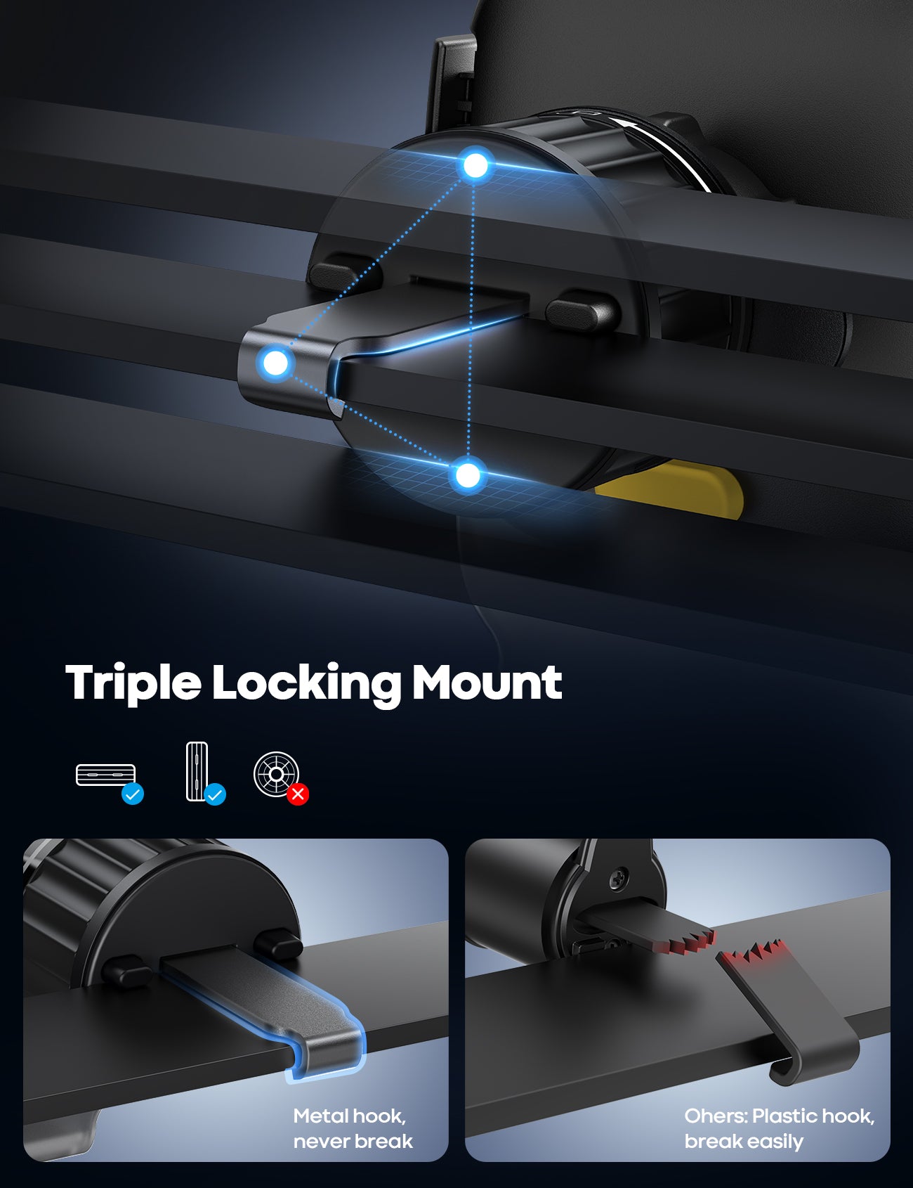 Lamicall CV09 Car Mount Mobile Phone Stand