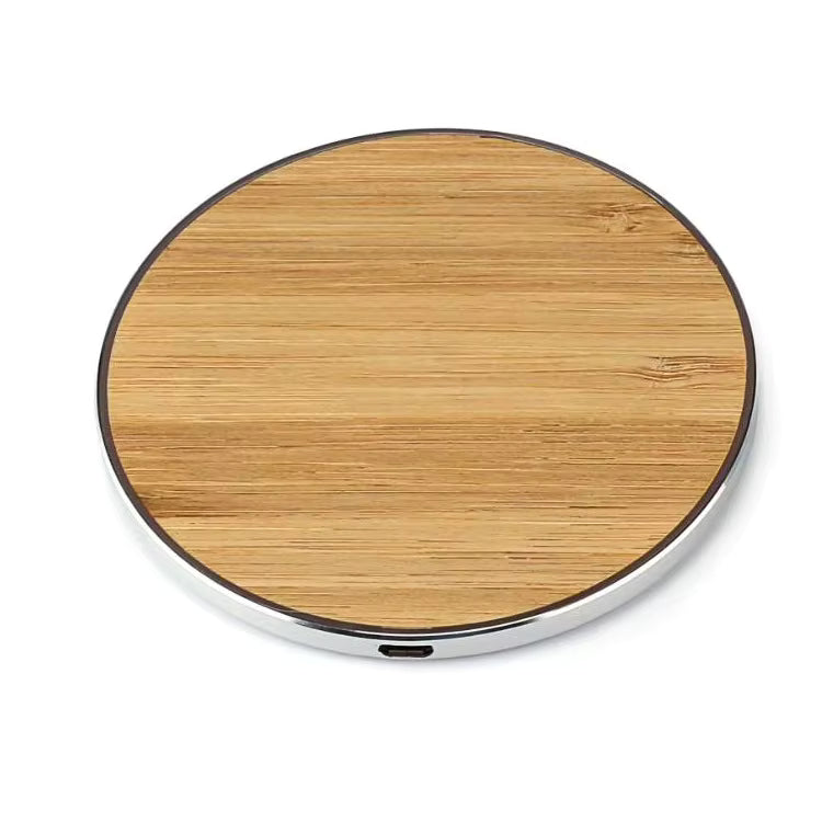 Eco-Friendly Wooden Wireless Charger Pad – 15W Fast Charging