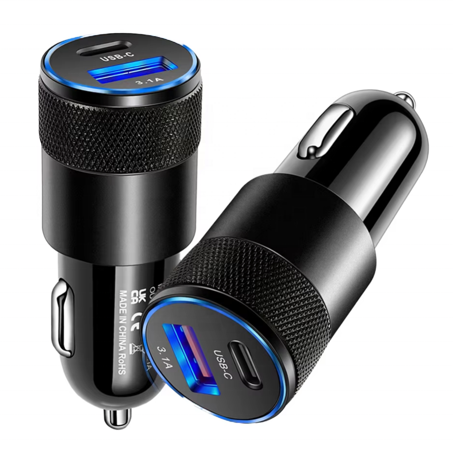 USB PD 20W 3.1A Aluminum Fast Charging Car Charger