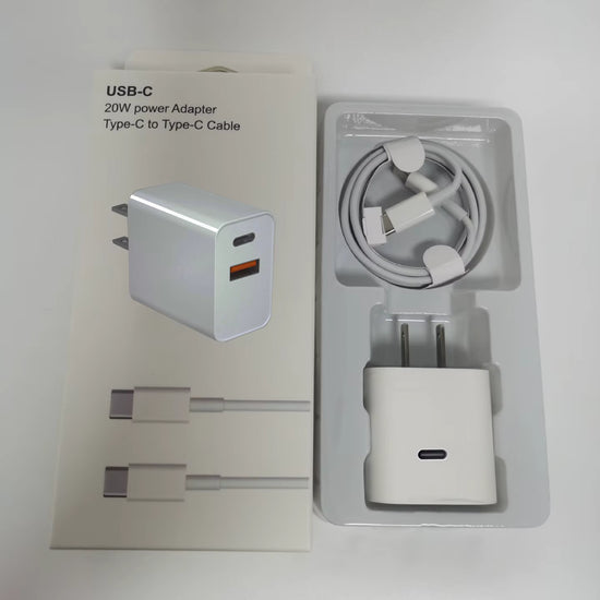 20W USB-A to USB-C PD Wall Charger – US Power Adapter