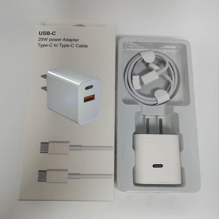 20W USB-A to USB-C PD Wall Charger – US Power Adapter