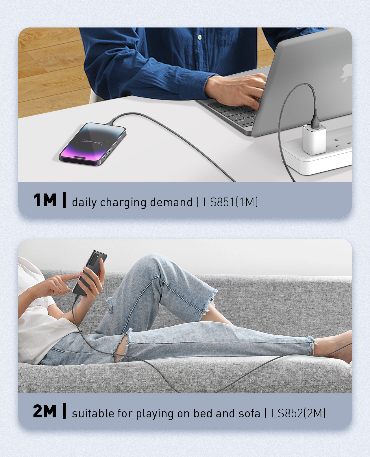 Type-C Fast Charging & Data Cable LDNIO LS852 – 2M 