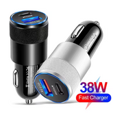 USB PD 20W 3.1A Aluminum Fast Charging Car Charger