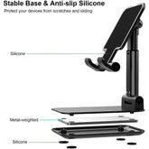 Adjustable Desktop Tablet & Phone Holder Stand – Foldable.