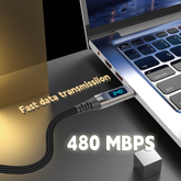 240W Type-C to Type-C Fast Charging Cable with Power Display