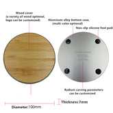 Eco-Friendly Wooden Wireless Charger Pad – 15W Fast Charging
