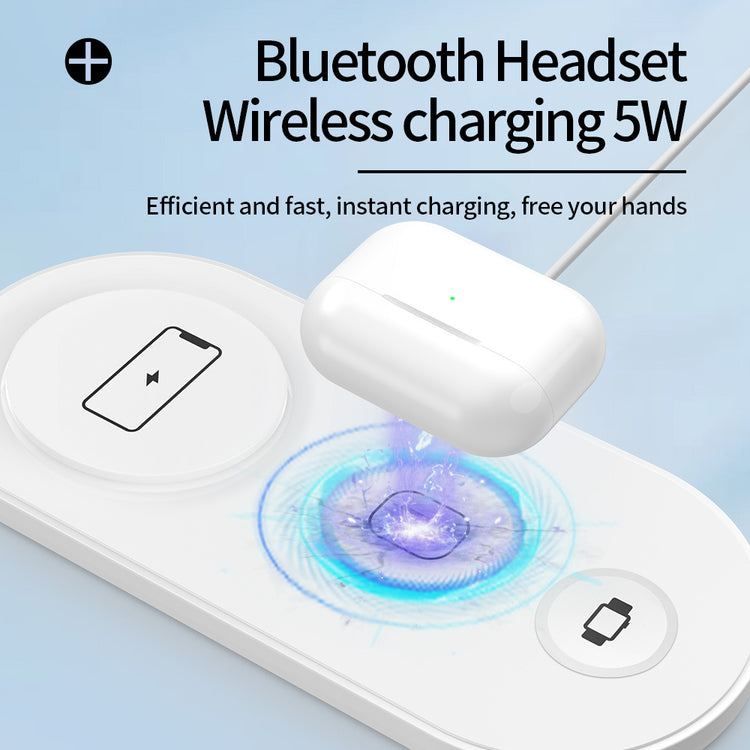 Portable Wireless Phone Chargers Pad Dock 15W 3-in-1 