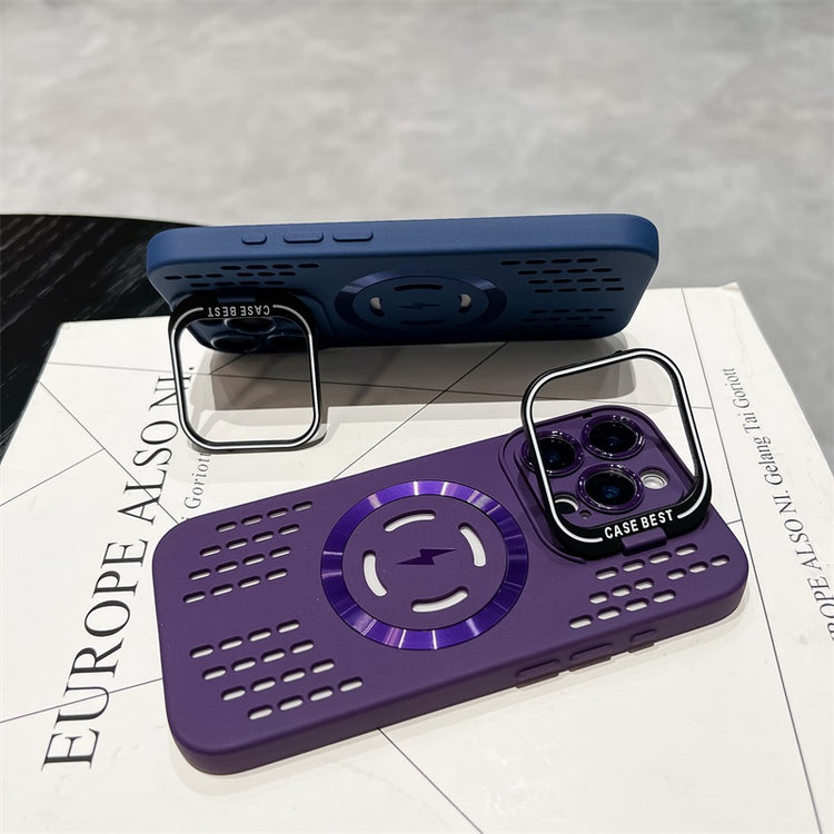 Magnetic Phone Case with Camera Frame Holder & Kickstand – For iPhone