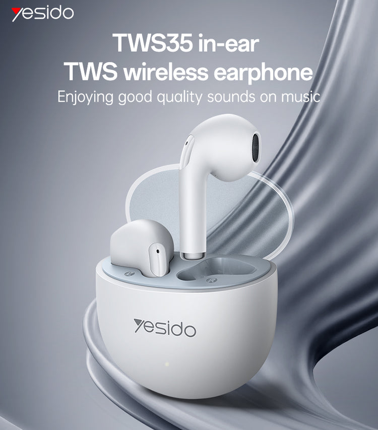 Yesido TWS35 Wireless Bluetooth 5.3 Earphones – Ultra-Clear Sound