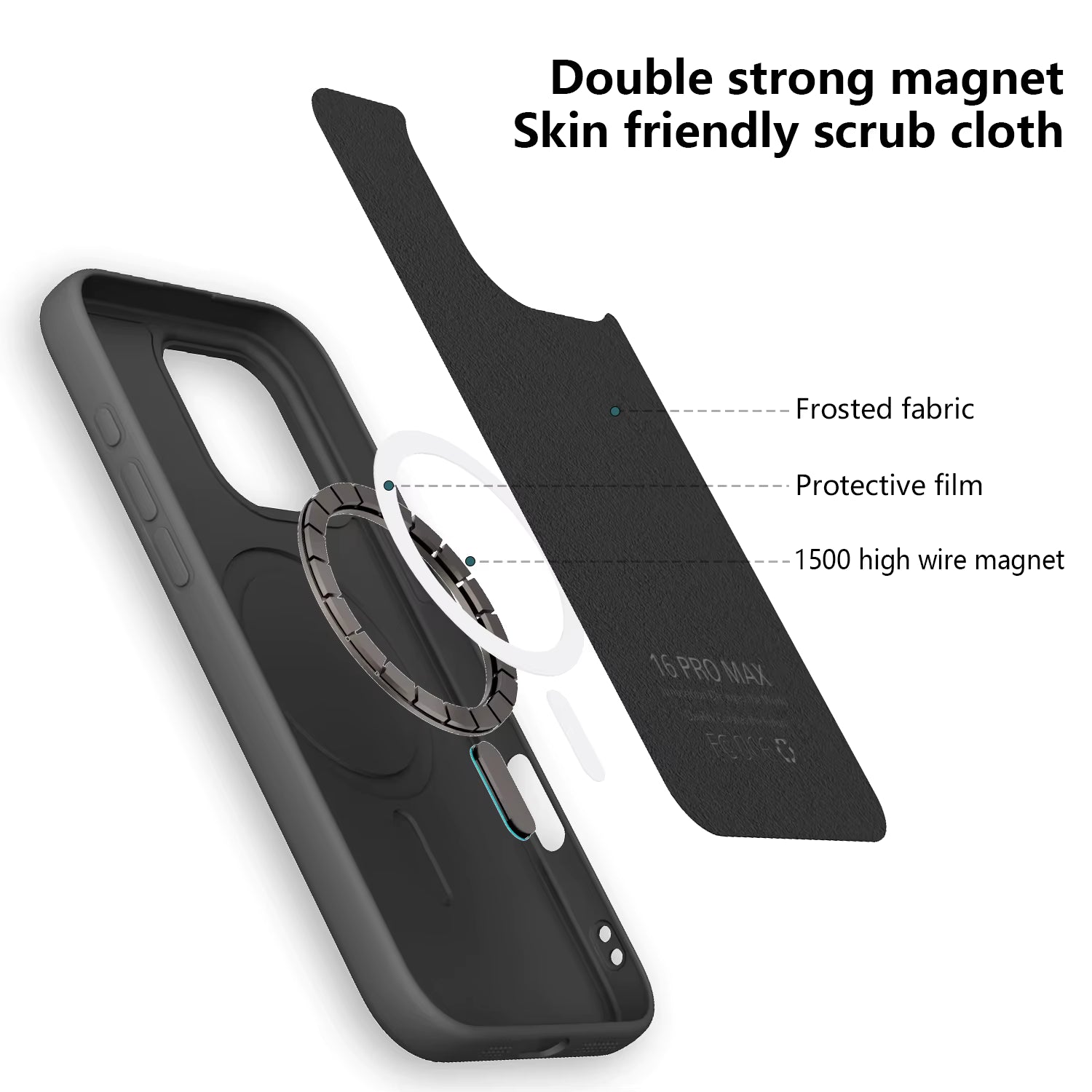 Magnetic Wireless Charging Frosted Case Cover for iPhone