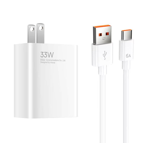 20W PD Charger Set with 33W USB Wall Adapter & Type-C Cable