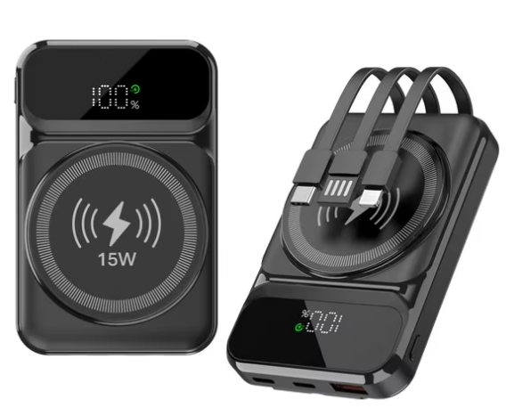 Fast Charge Wireless Power Bank – 4-in-1 Magnetic Wireless Charger