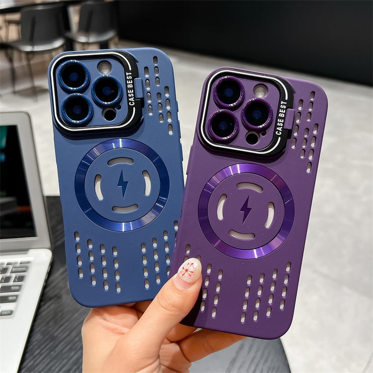 Magnetic Phone Case with Camera Frame Holder & Kickstand – For iPhone