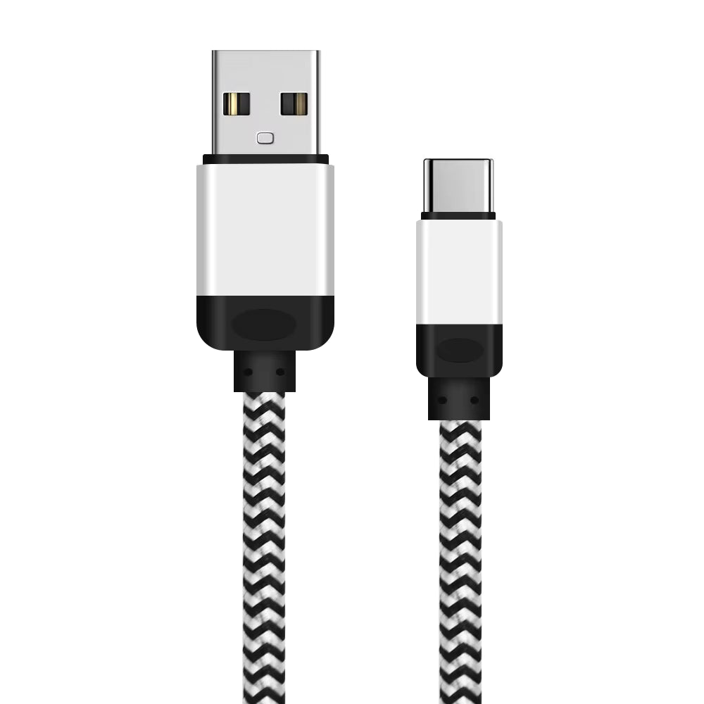 Metal Quick Charging USB-C Phone Cable – 10ft Nylon Braided