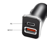 USB Car Charger – QC3.0 Fast Charging Adapter