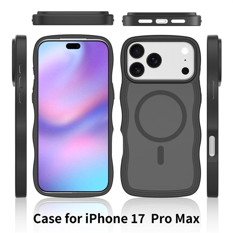 Matte Curly Wave Phone Case – Luxury Design with MagSafe Compatibility