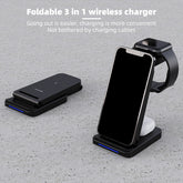 Foldable Wireless Charger – 15W Fast Charging Dock