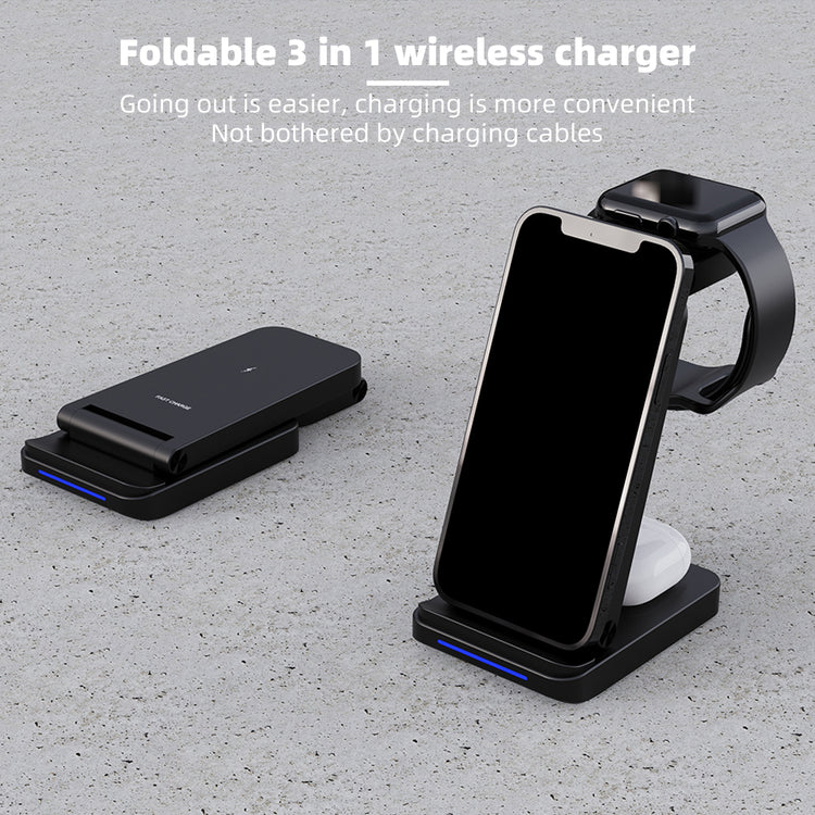 Foldable Wireless Charger – 15W Fast Charging Dock