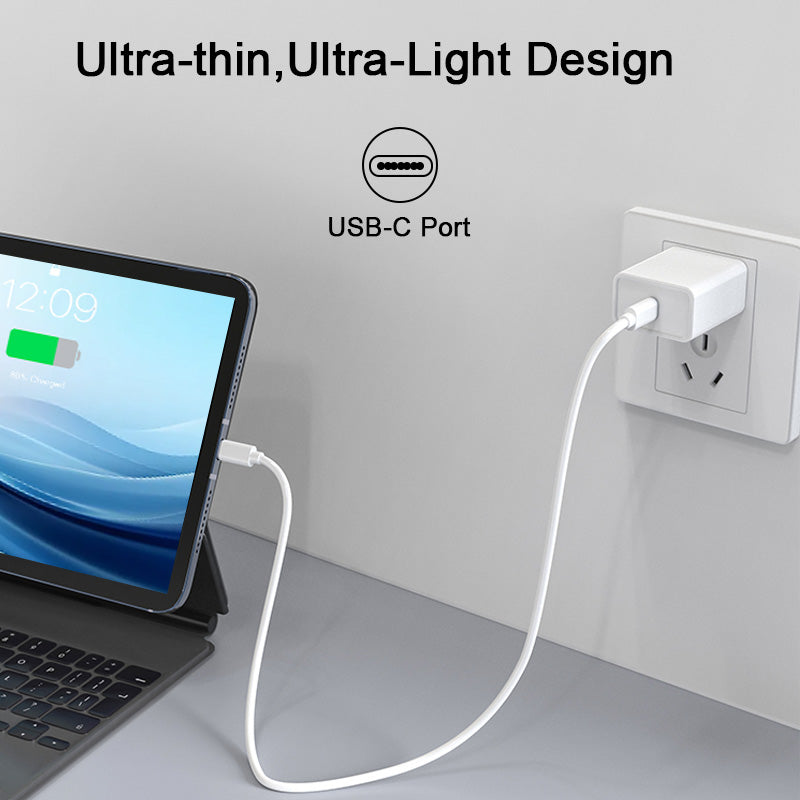 20W USB-C Fast Charger Set Type-C to Type-C 2 Pack Wall Adap