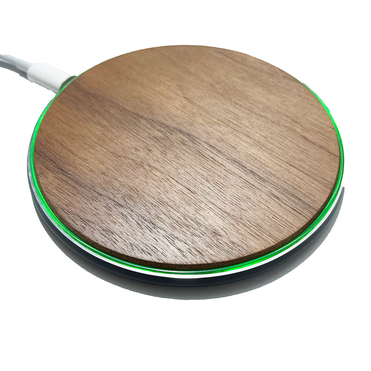 Eco-Friendly Wooden Wireless Charger Pad – 15W Fast Charging