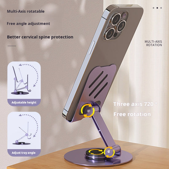 Portable Adjustable Phone & Tablet Stand – Foldable Desk Holder