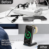 Magnetic Wireless Charger Stand – 15W Fast Charging.