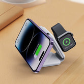 Innovative 3-in-1 Wireless Charger with 10W LED Light