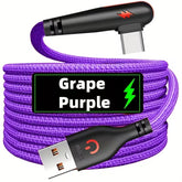 Type C Charger with Right Angle USB C Cable - Braided USBC 3 Pack 3 m